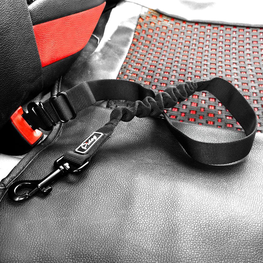 Adjustable Dog Car Safety Seat Belt Harness Leads with Elastic Bungee Leash