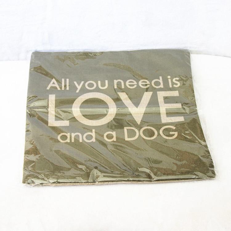 All You Need Is Love and a Dog Cushion Cover