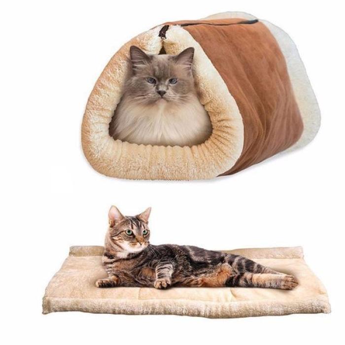 Amazing Kitty Cave: 2-in-1 Cat Bed & Tunnel
