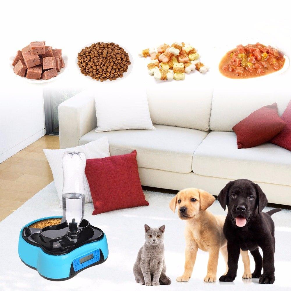 Automatic Pet Food Water Feeder With Voice Recording and LCD Screen