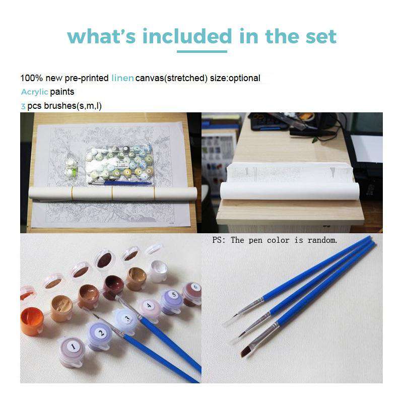 Paint by Numbers Kit - Tiger and Butterfly