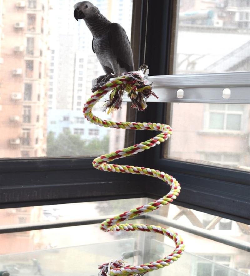 Bird Standing Rope Cage Decoration Climbing Toy with Bell