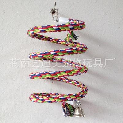 Bird Standing Rope Cage Decoration Climbing Toy with Bell