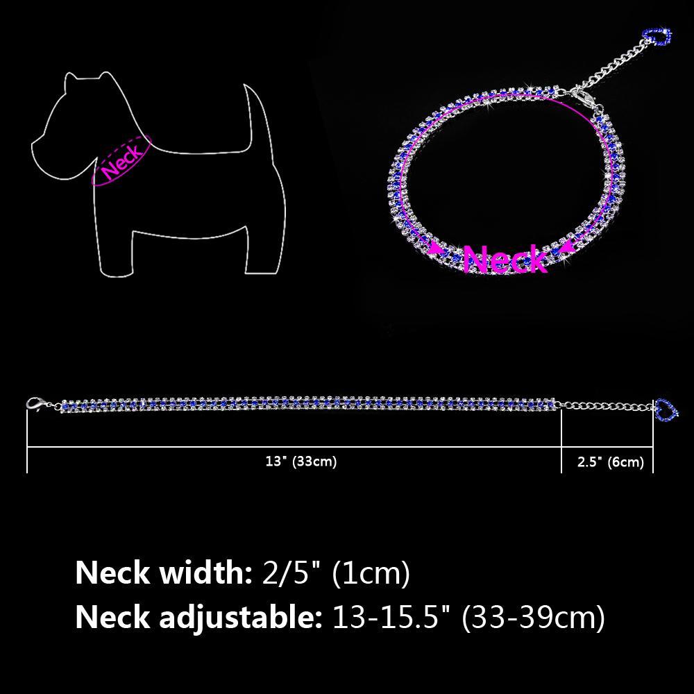 Bling Rhinestone Dog Collar Necklace