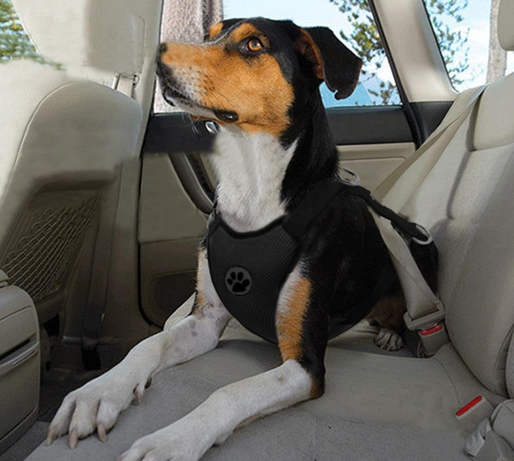 Breathable Nylon Mesh Pet Car Seat Adjustable Leash Harnesses