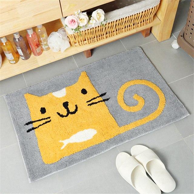 Cartoon Cute Cat Indoor Entrance Doormat