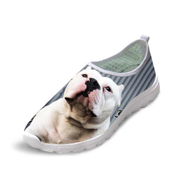 Casual Mesh Shoes 3D Cool Dog Printed Slip-on
