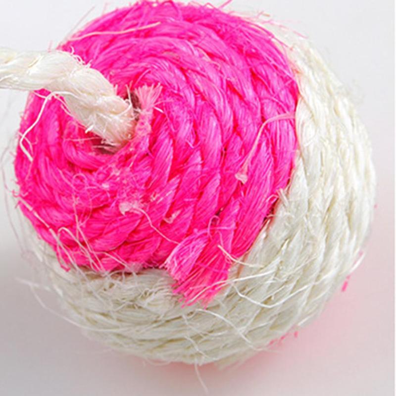 Cat Colorful Sisal Feather Ball