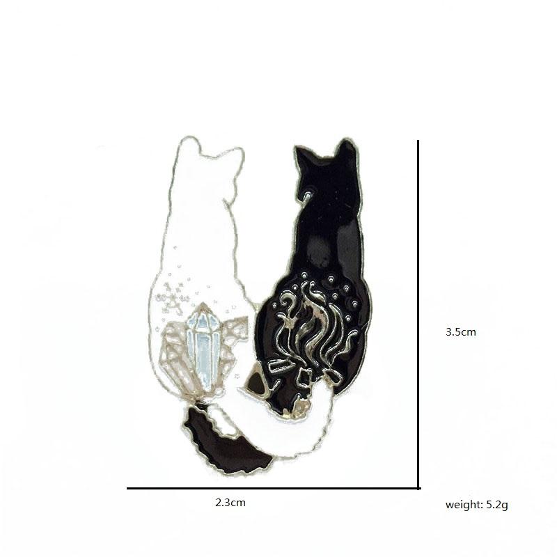 Cat Intertwined Tail Brooch