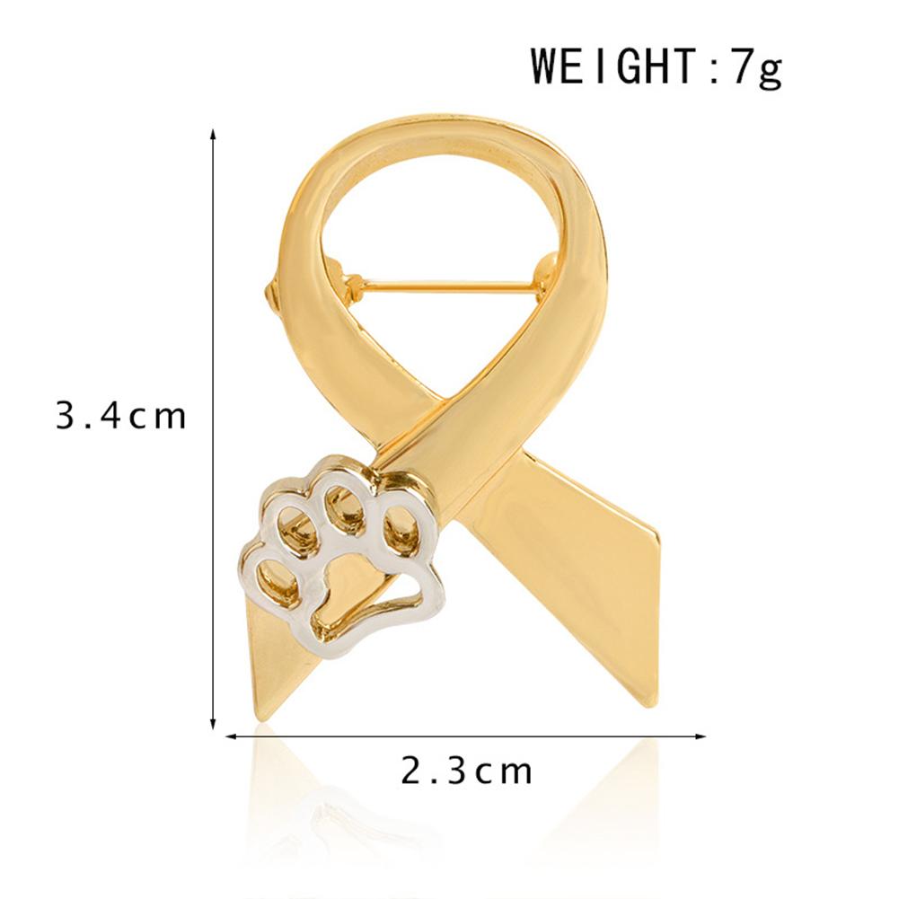 Classic Ribbon with Paw Brooches