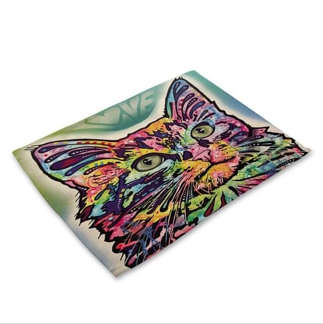 Colorful Cat Design Placemat