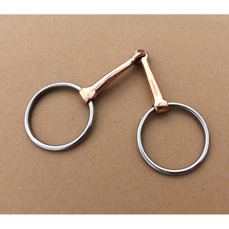 Copper Jointed Mouth Stainless Steel Rings Horse Bit Mouthpiece