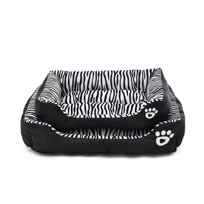 Cozy Zebra-Pattern Dog Sofa Mat Bed