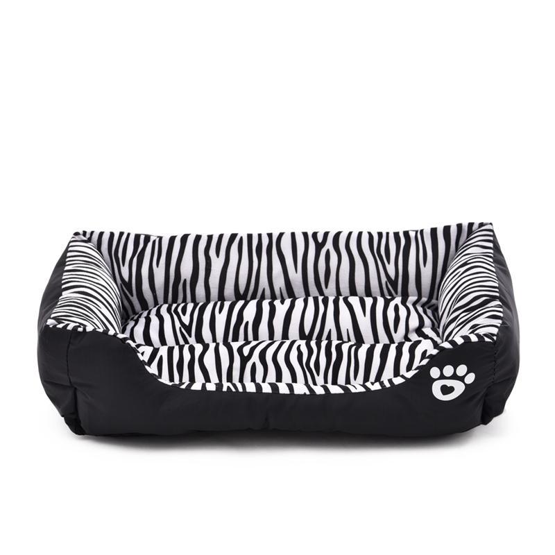 Cozy Zebra-Pattern Dog Sofa Mat Bed