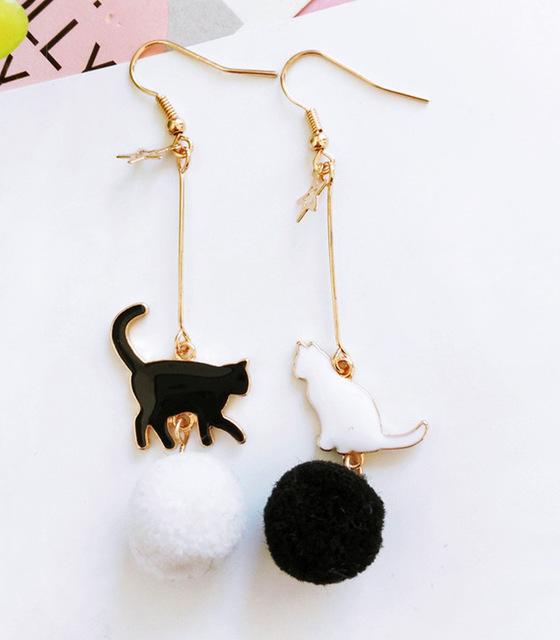 Creative Cute Coloured Cat Earrings