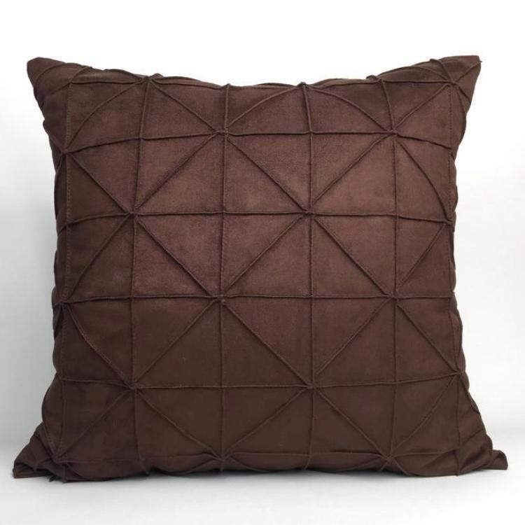 Simple Solid Grid Pattern Cushion Cover