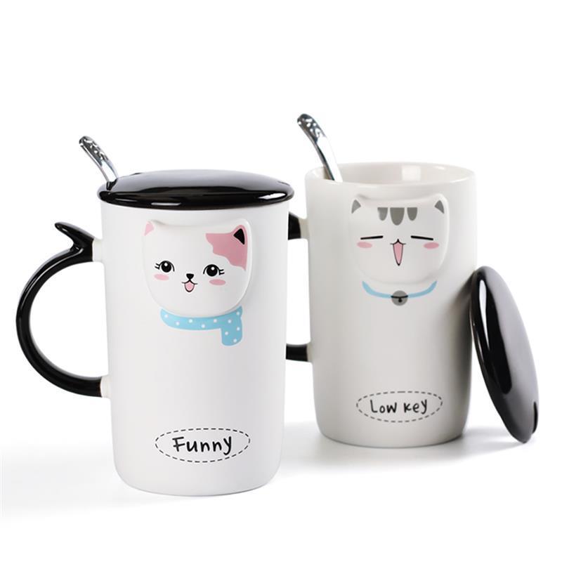 Cute 3D Cat Moods Cup