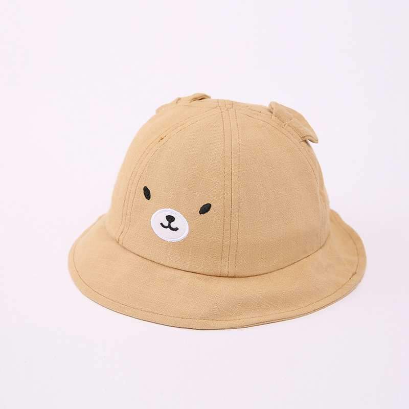 Cute Embroidered Bear Design Bucket Hat