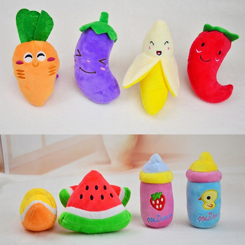 Cute Fruit & Vegetable Squeak Toys