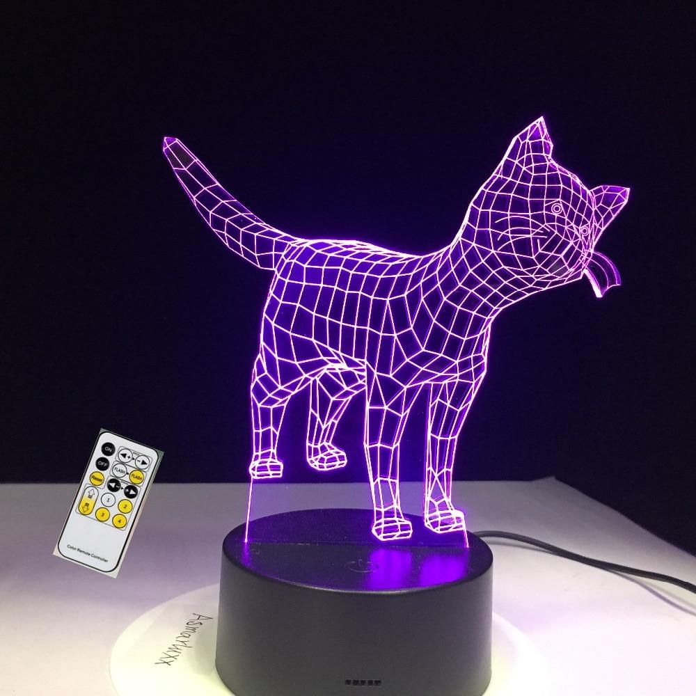 Cute Kitten  3D Lamp