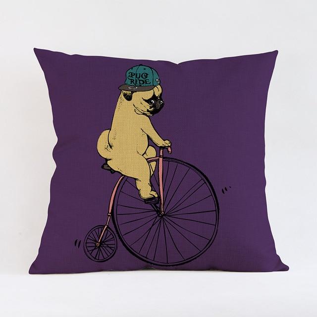 Cute Pug Design Pillow Case﻿
