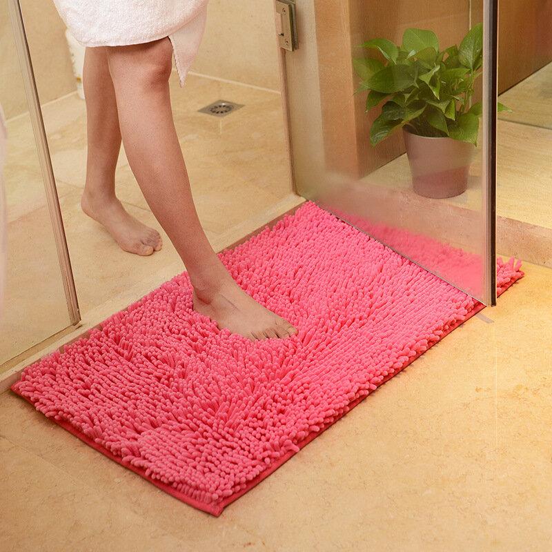 31x19'' Machine Washable Fluffy Area Rugs for Bedroom Chenille Soft Mat Bathroom Anti Slip Absorbent Carpet Door Mat Shaggy Floor Rug
