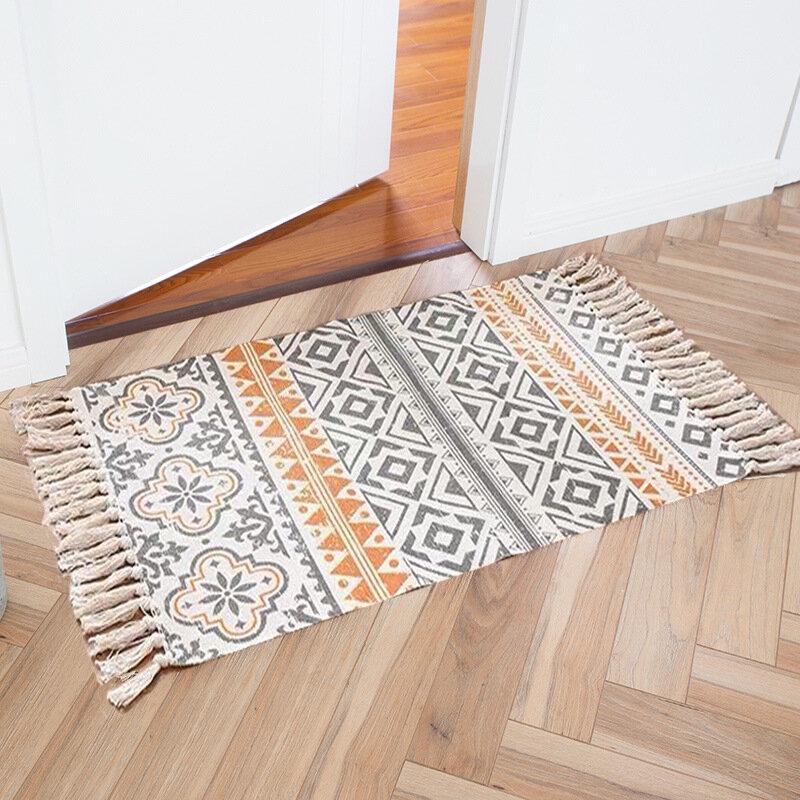 Ethnic Style Bohemia Rug Area Rug Floor Mats Carpet Anti-slip Bathroom Rugs Rugs for Living Room Machine Wash