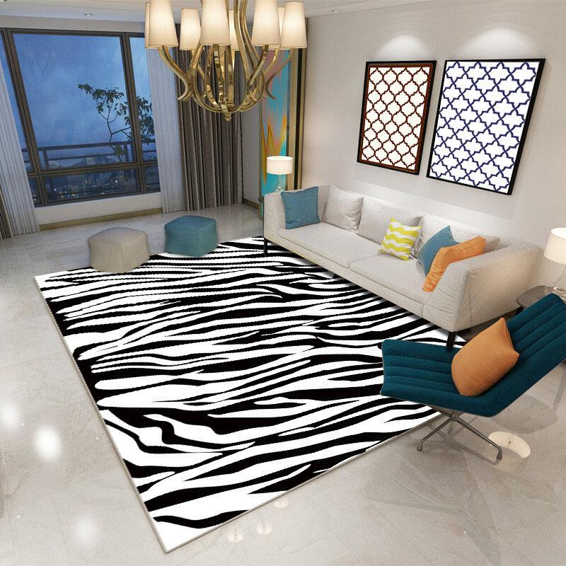 Modern Minimalist 3D Printed Carpet Living Room Bedroom Bedside Coffee Table Study Restaurant Hall Foyer Door Mat