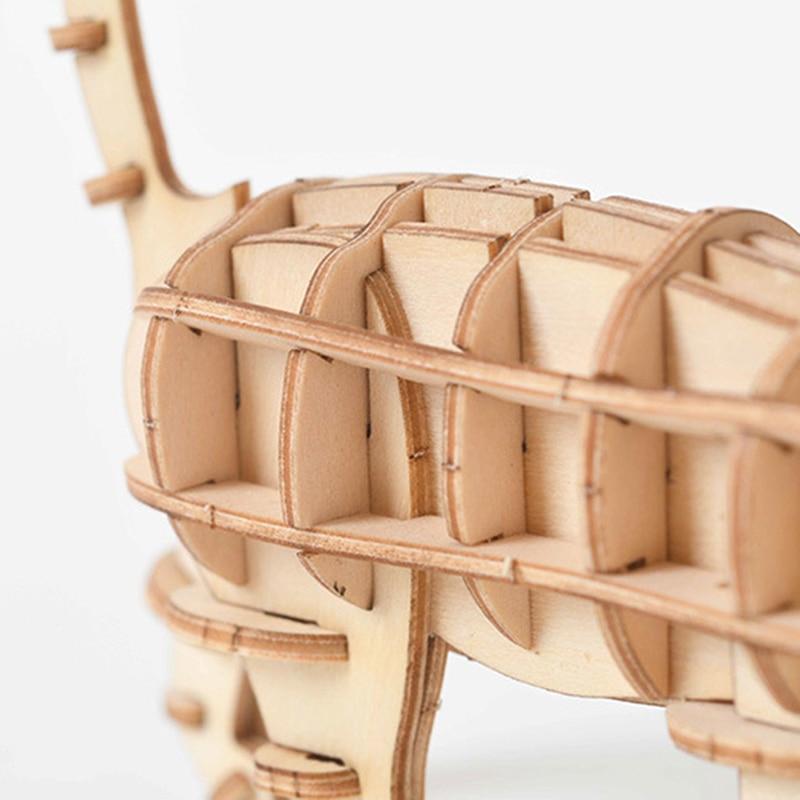 DIY Cat 3D Wooden Puzzle