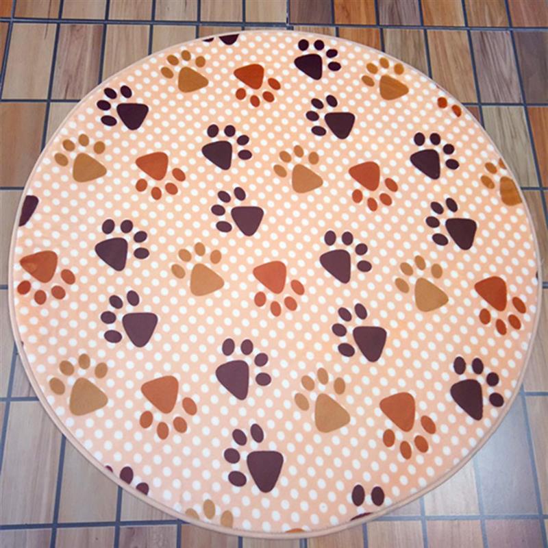 Dog Paw Design Round Carpet