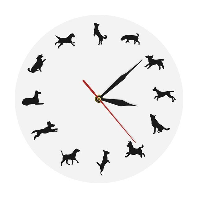 Dogs Silhouette Wall Clock