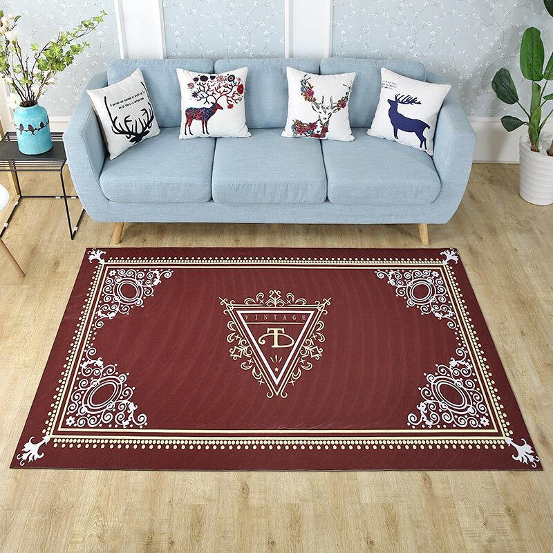 Nordic Style Persian Plush Carpets for Home Living Room Bedroom Washable Carpets Floor Mat