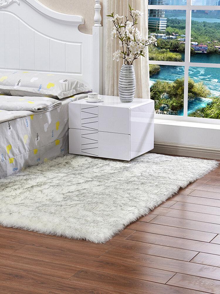Faux Sheepskin Rugs Wool Shaggy Carpet Bedside Floor Mat Living Room Bedroom Floor Home Decor