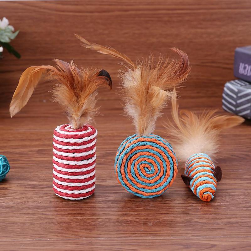 Feather Design Cat Teasing Toy