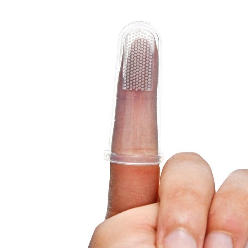 Finger Shaped  Silica Gel Pet Toothbrush