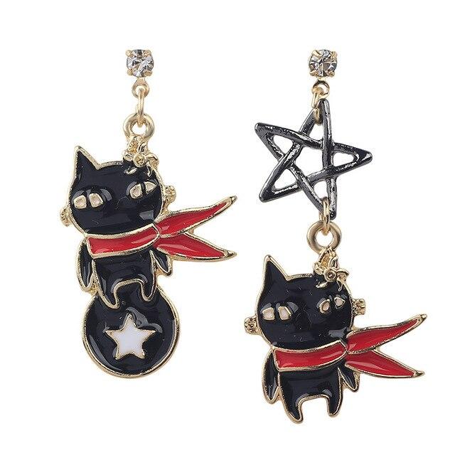Funny Cat Ninja Earrings