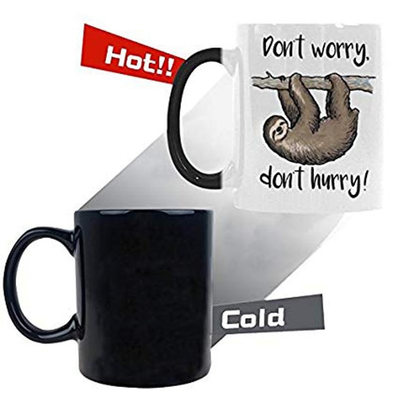 Funny Don't Worry Don't Hurry Lazy Sloth Mug