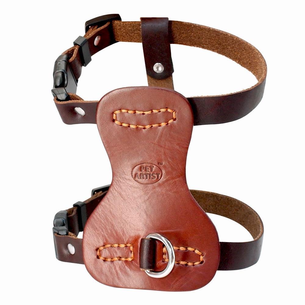 Handmade Genuine Leather Pet Harness Adjustable Chest