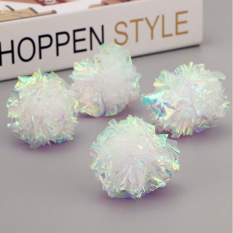Holographic Crinkle ball cat toy