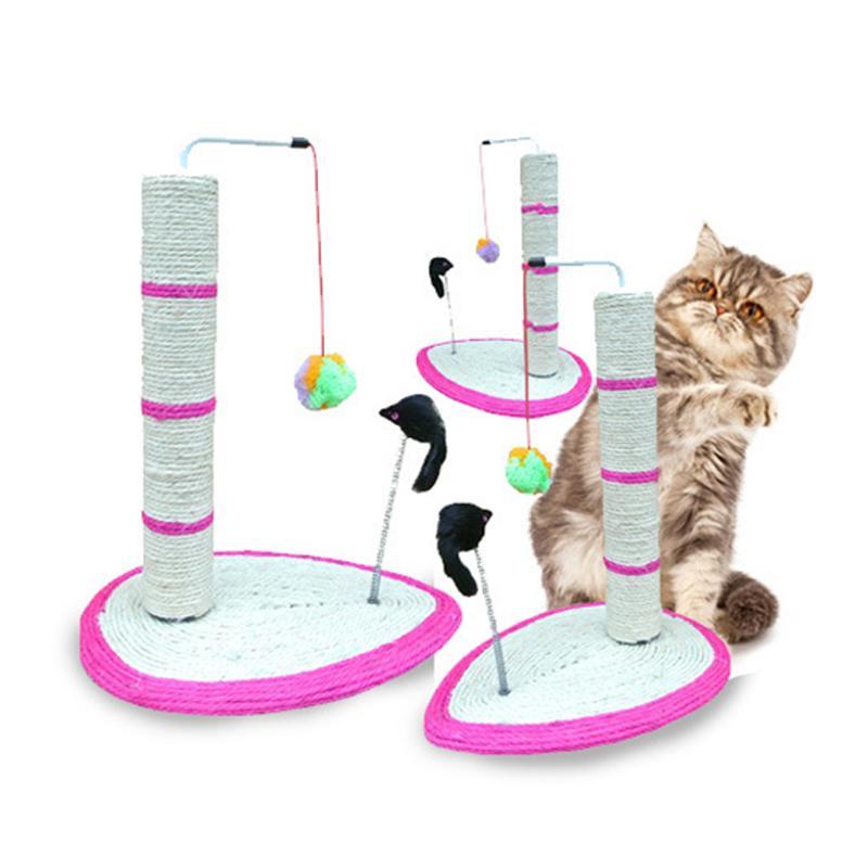Interactive Cat Tree Climb Grinding Claws Toy With Ball Mouse