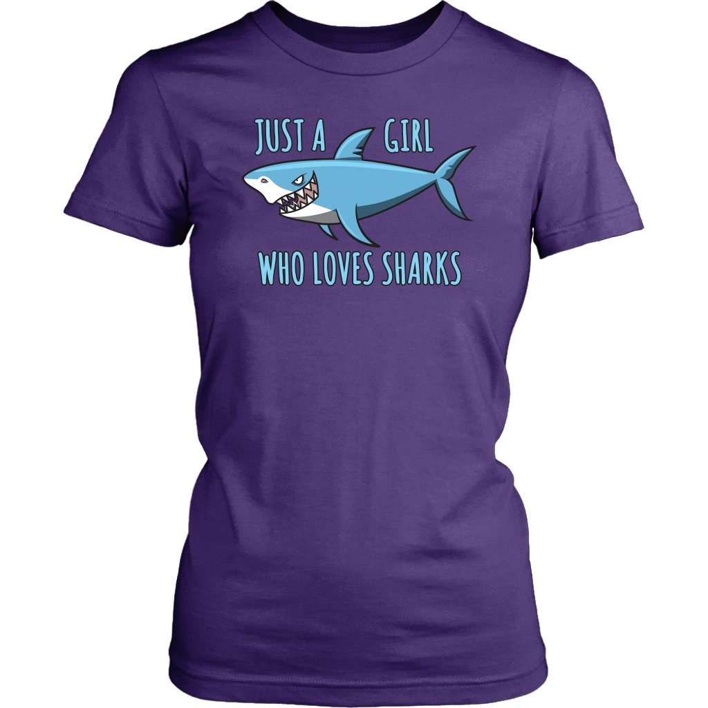 Just a Girl Love Sharks Shirt Design