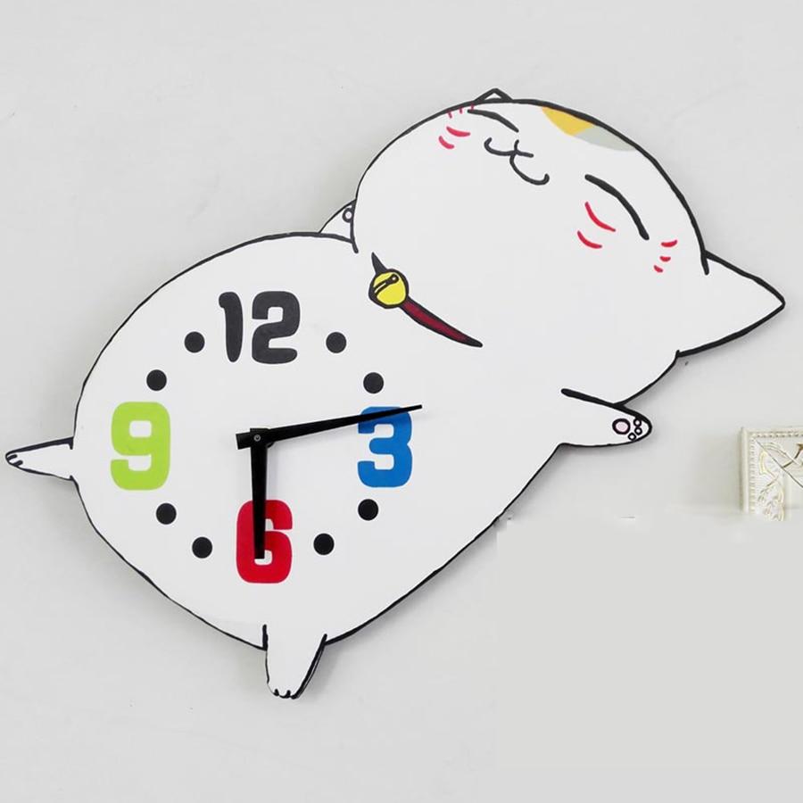 Laying Cute Cat Wall Clock