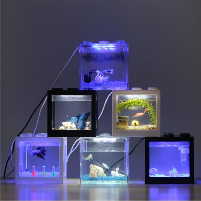 LED Light Mini Building Block Fish Tank