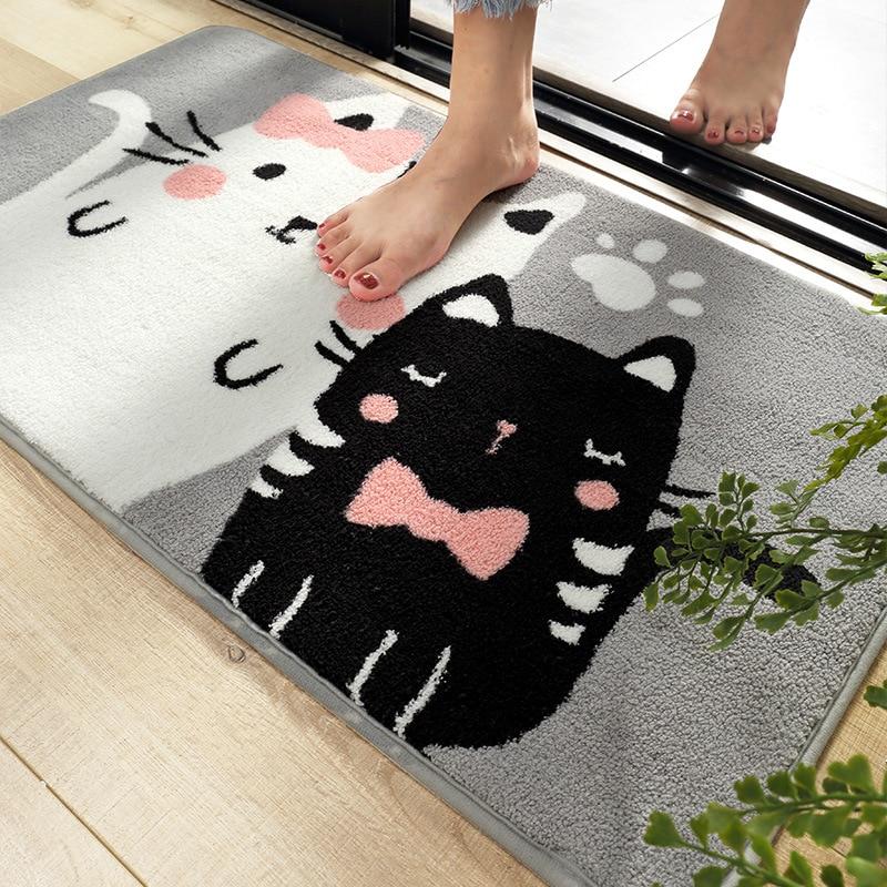 Lovely Cat Couple Doormat