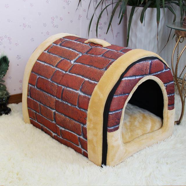 Lovely Circular Soft Cat and Dog Bed Pet House
