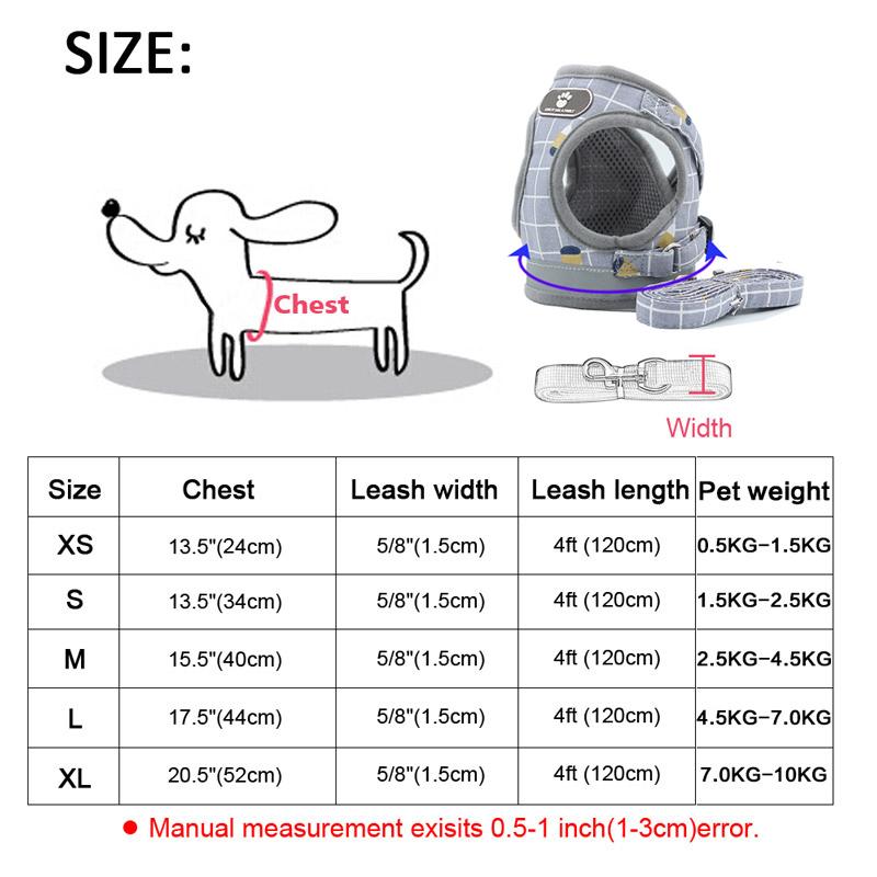 Minimalist Plaid Dog Breathable Harness