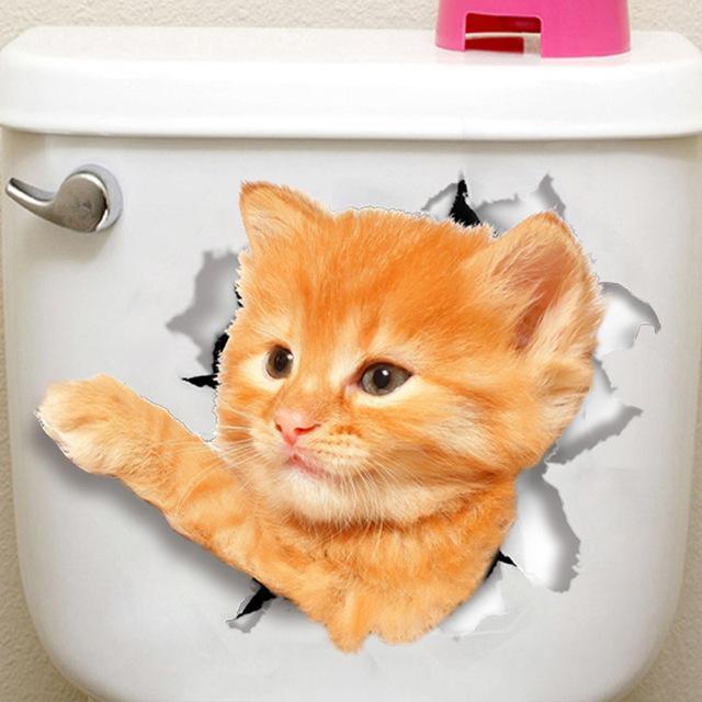 Neat 3D Cat Art Stickers Home Decoration