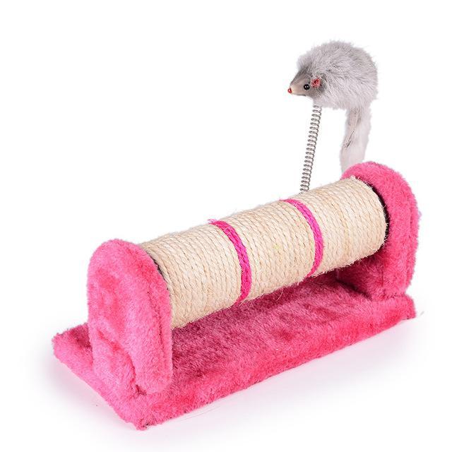 Pink Roll-Shaped Interactive Cat Climbing Scratcher Toy