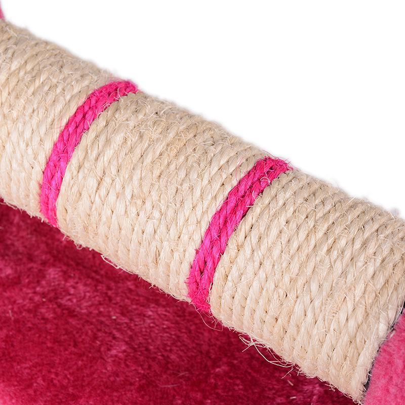 Pink Roll-Shaped Interactive Cat Climbing Scratcher Toy