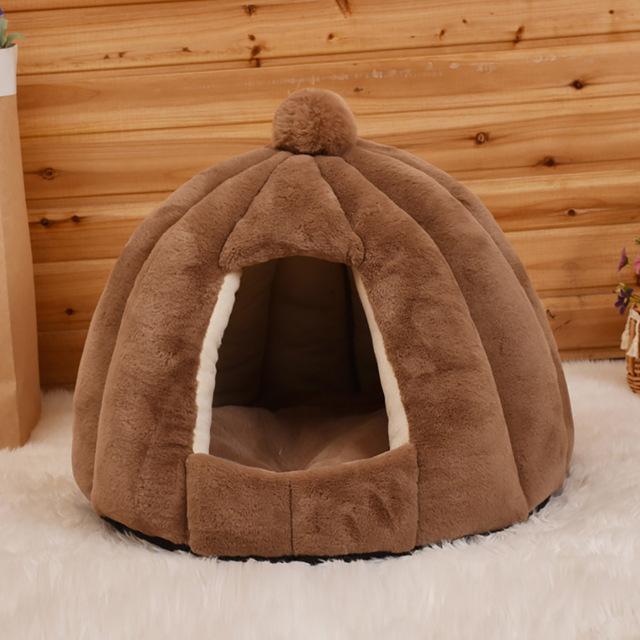 Plush Pet Cave Bed